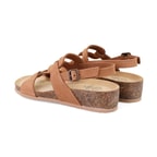 Kadın Taba Ayarlanabilir Tokalı Nubuk Deri Sandalet