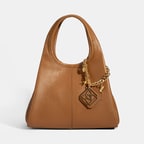 Kadın Taba Charm Aksesuarlı Deri El Çantası