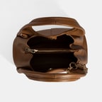 Kadın Taba Charm Aksesuarlı Deri El Çantası