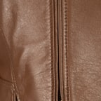 Kadın Taba Deri Biker Ceket