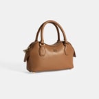 Kadın Taba Deri Çanta Aksesuarlı Mini El Çantası