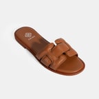 Kadın Taba Deri Terlik