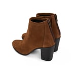 Kadın Taba Fermuarlı Topuklu Süet Bot