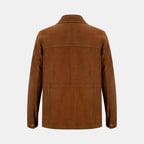 Kadın Taba Gömlek Yakalı Düğmeli Süet Ceket