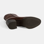 Kadın Taba Kalın Topuklu Deri Bot