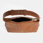 Kadın Taba Örgü Baskılı El Çantası