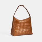 Kadın Taba Örgü Baskılı Omuz Çantası