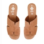 Kadın Taba Platform Topuklu Deri Terlik