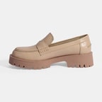 Kadın Taba Slip-On Deri Loafer