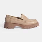 Kadın Taba Slip-On Deri Loafer