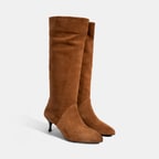 Kadın Taba Süet Deri Çizme