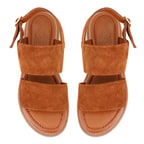 Kadın Taba Süet Deri Sandalet