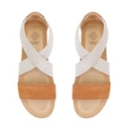 Kadın Taba Süet Deri Sandalet