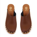 Kadın Taba Topuklu Deri Sabo