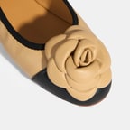 Kadın Ten Aksesuar Detaylı Deri Babet 