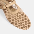 Kadın Ten Ayarlanabilir Metal Tokalı File Babet