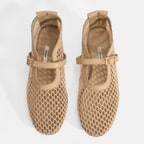 Kadın Ten Ayarlanabilir Metal Tokalı File Babet