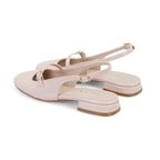 Kadın Ten Ayarlanabilir Tokalı Deri Babet