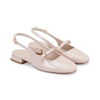 Kadın Ten Ayarlanabilir Tokalı Deri Babet