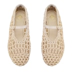 Kadın Ten Ayarlanabilir Tokalı Hasır Babet