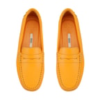 Kadın Turuncu Deri Loafer