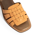 Kadın Turuncu Deri Terlik