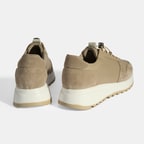 Kadın Vizon Bağcıklı Deri Detaylı Spor Ayakkabı