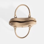 Kadın Vizon Deri Çanta Aksesuarlı Mini El Çantası