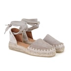 Kadın Vizon Deri Espadril Sandalet