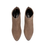 Kadın Vizon Fermuarlı Topuklu Süet Bot