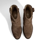 Kadın Vizon İşleme Detaylı Kalın Topuklu Bot