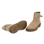 Kadın Vizon Kemer Aksesuarlı Süet Bot