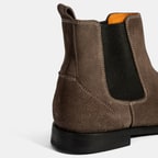 Kadın Vizon Lastik Detaylı Süet Deri Bot