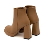 Kadın Vizon Platform Topuklu Bot