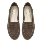 Kadın Vizon Süet Deri Loafer