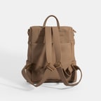 Kadın Vizon Süet Detaylı Fermuarlı Sırt Çantası