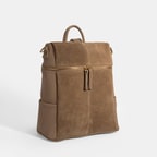 Kadın Vizon Süet Detaylı Fermuarlı Sırt Çantası