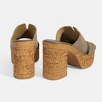 Kadın Vizon Süet Topuklu Terlik