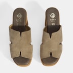 Kadın Vizon Süet Topuklu Terlik