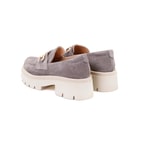 Kadın Vizon Toka Aksesuarlı Süet Deri Loafer