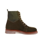 Kadın Yeşil Bağcıklı Süet Deri Postal Bot