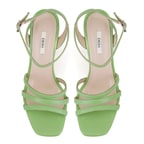 Kadın Yeşil Deri Abiye Sandalet