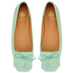 Kadın Yeşil Deri Babet