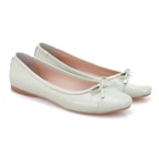 Kadın Yeşil Kroko Baskılı Deri Babet