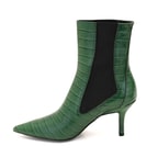 Kadın Yeşil Kroko Baskılı Deri Bot