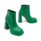 Kadın Yeşil Platform Topuklu Bot