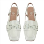 Kadın Yeşil Rugan Deri Babet