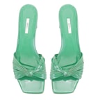 Kadın Yeşil Rugan Deri Terlik