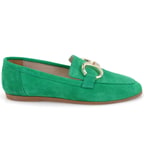 Kadın Yeşil Süet Deri Loafer