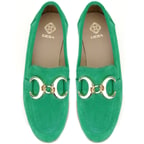 Kadın Yeşil Süet Deri Loafer